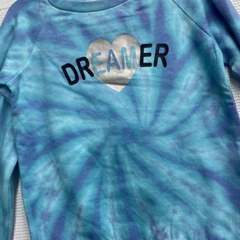 C&C CALIFORNIA 3T Dreamer Blue Tie‎ Dye Pullover Sweatshirt Pants Set